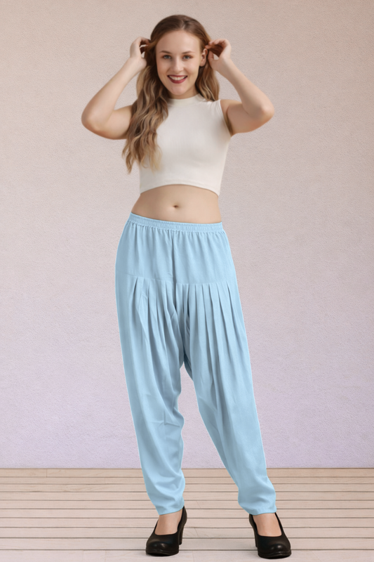 Powder Blue Easy Fit Rayon Salwar