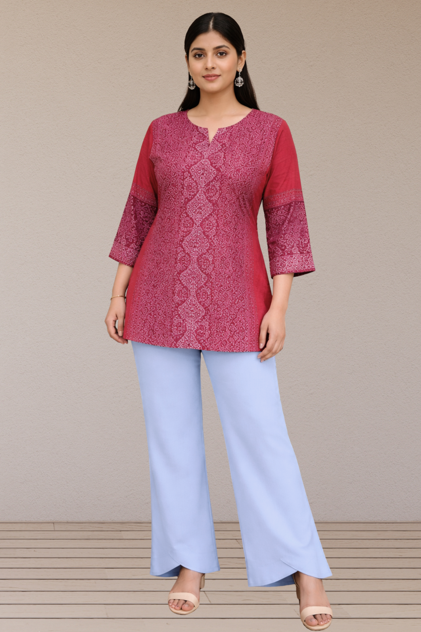 Powder Blue Flared Pants