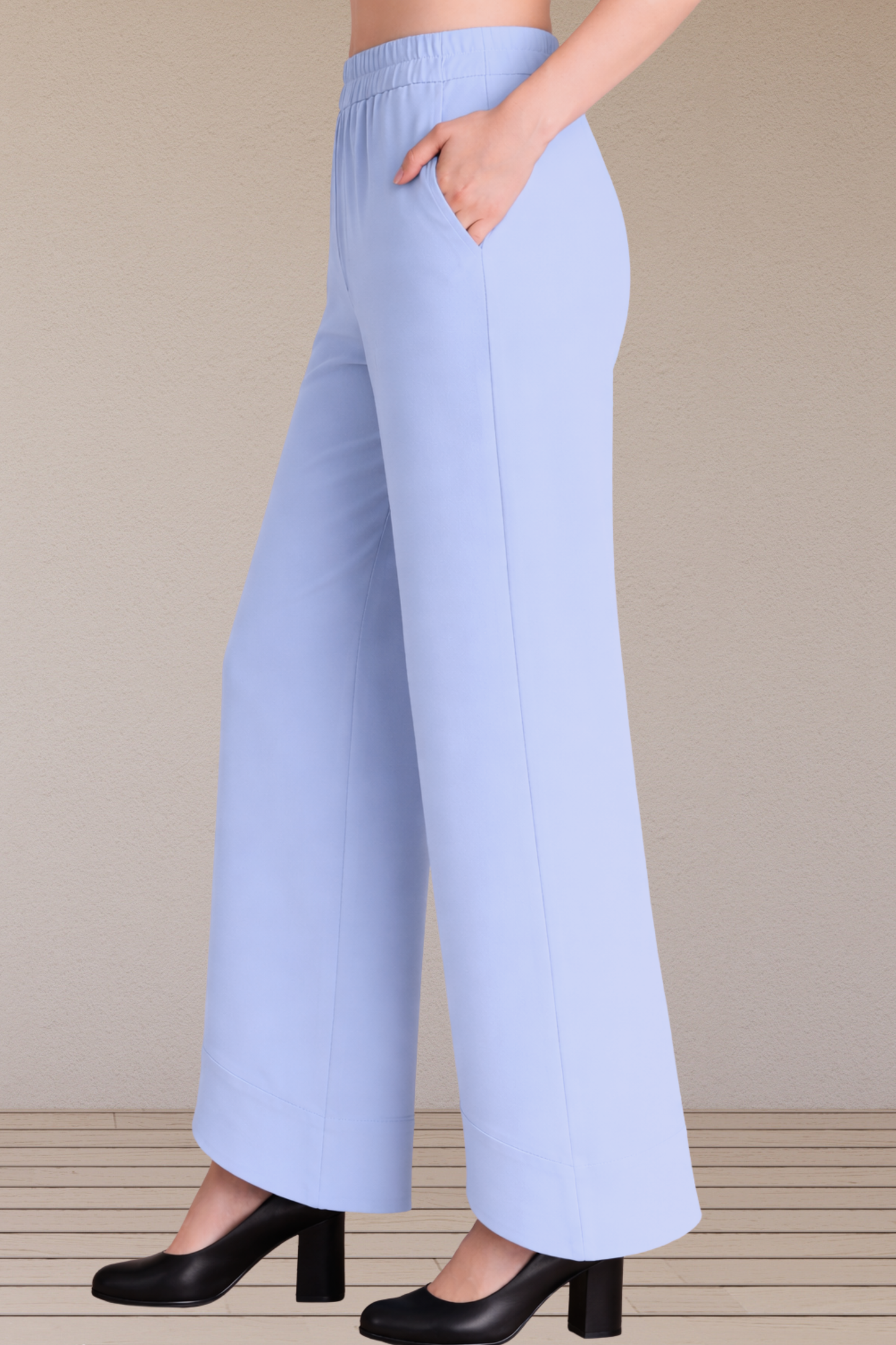 Powder Blue Flared Pants