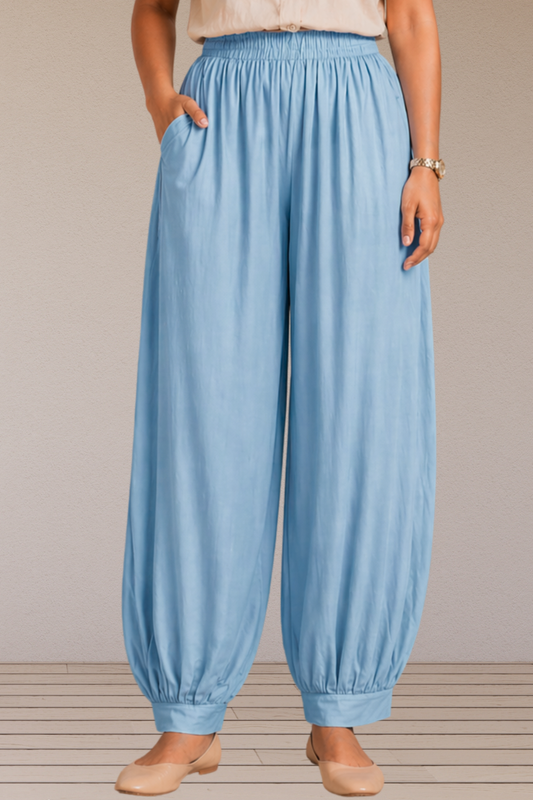 Powder Blue Rayon Afghani Pants
