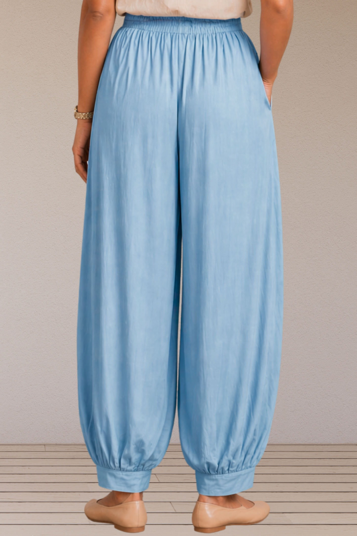 Powder Blue Rayon Afghani Pants