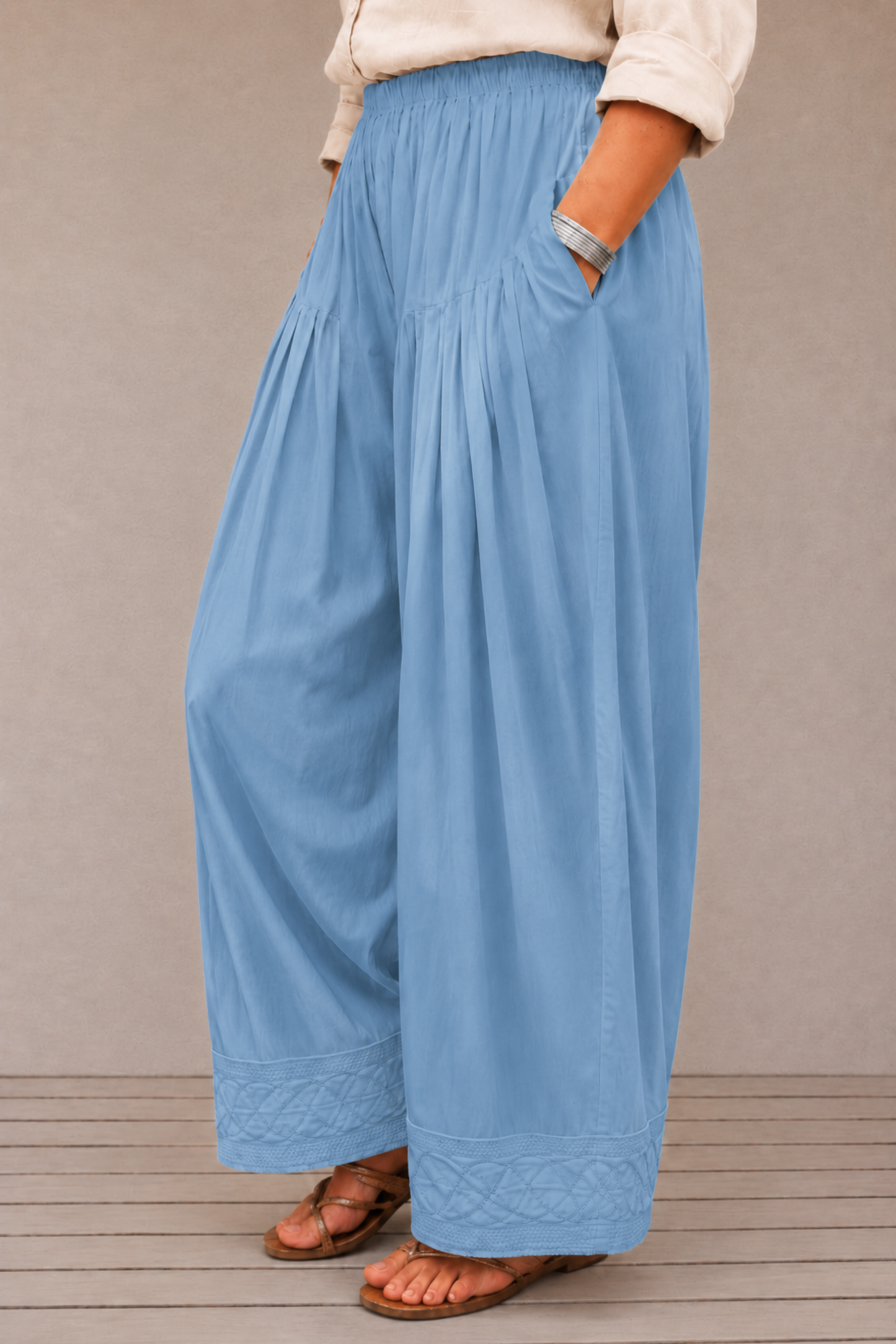 Powder Blue Rayon Farshi Salwar