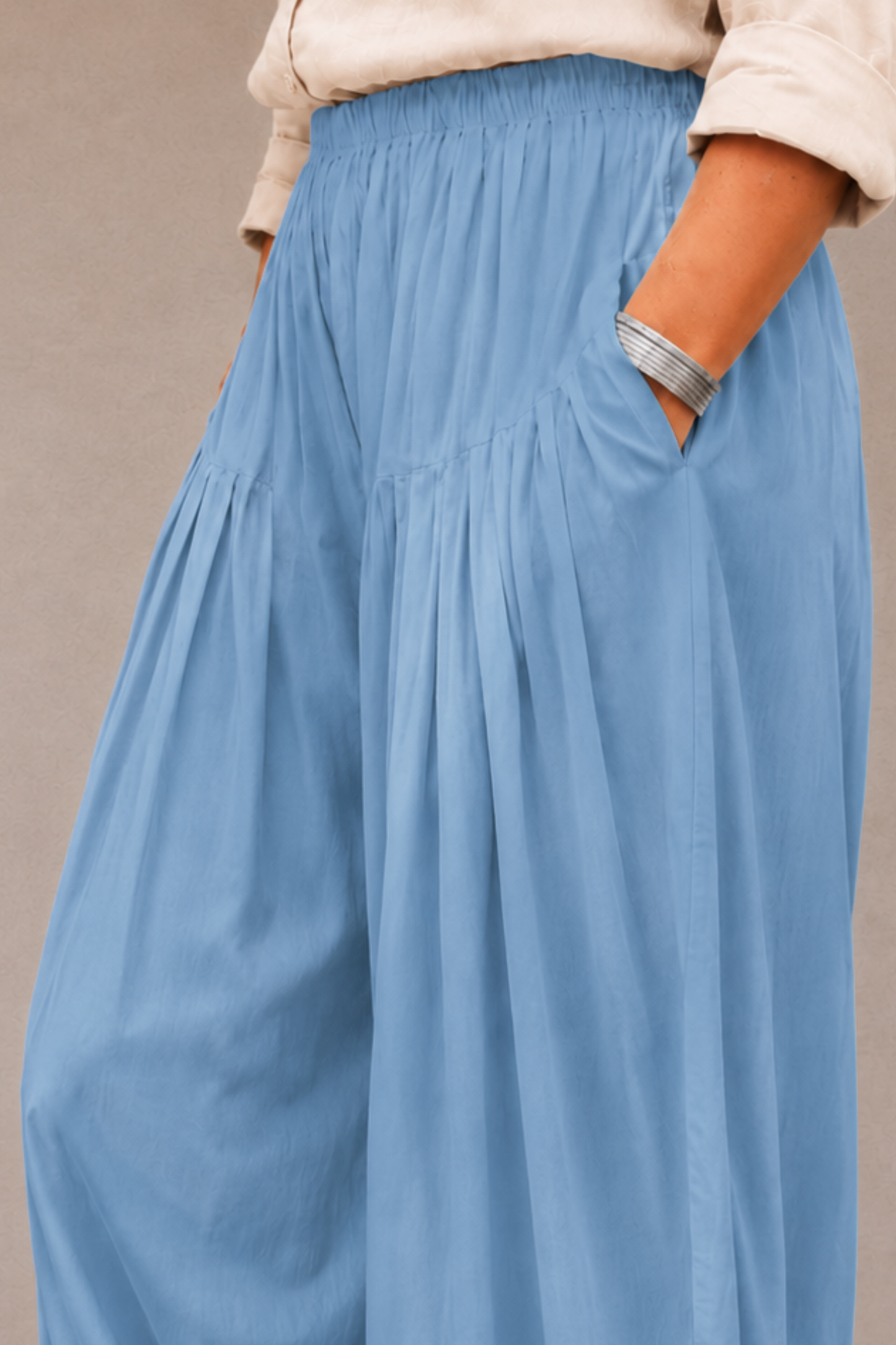 Powder Blue Rayon Farshi Salwar