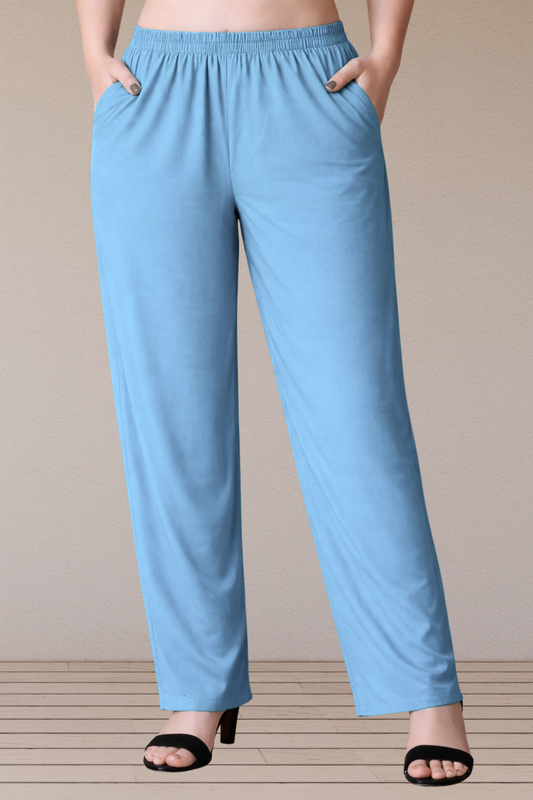 Powder Blue Rayon Kurti Pant