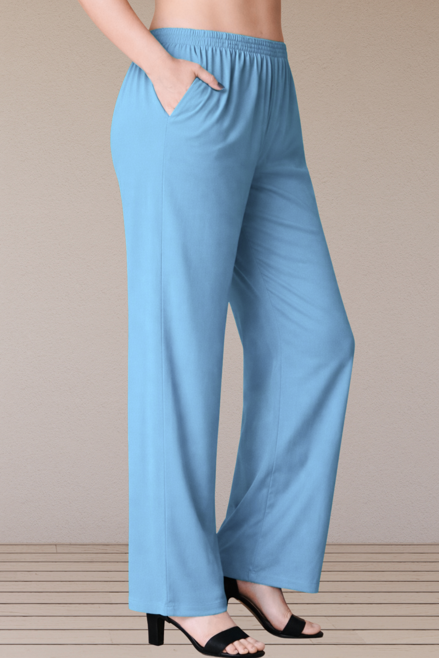 Powder Blue Rayon Kurti Pant