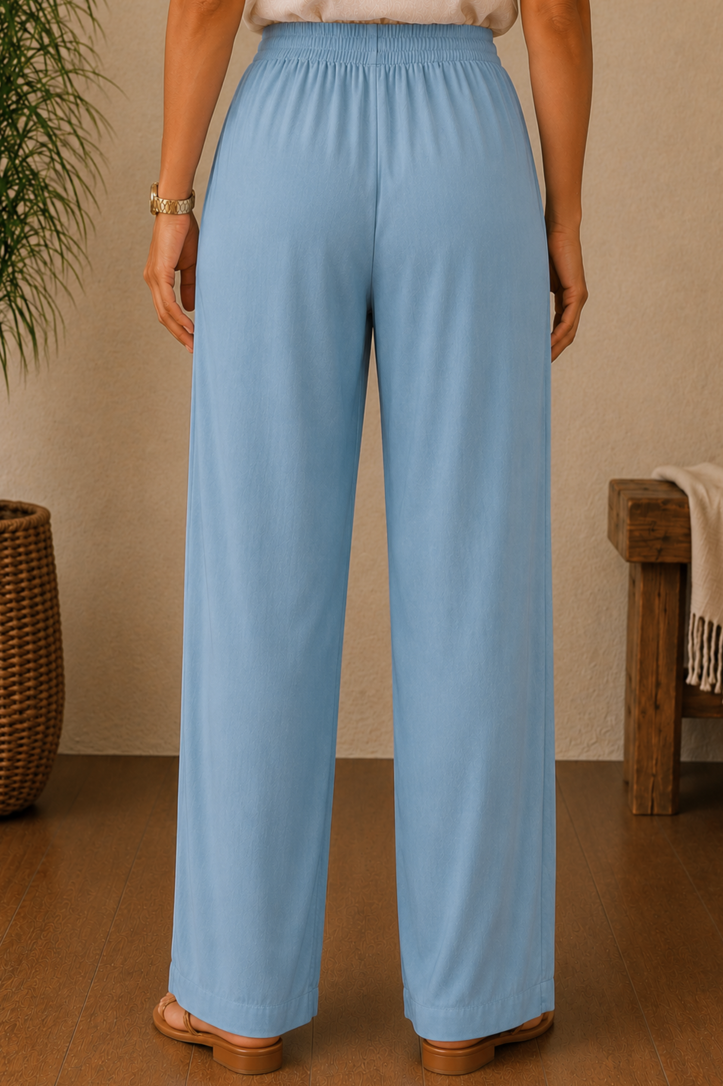 Powder Blue Rayon Kurti Pant