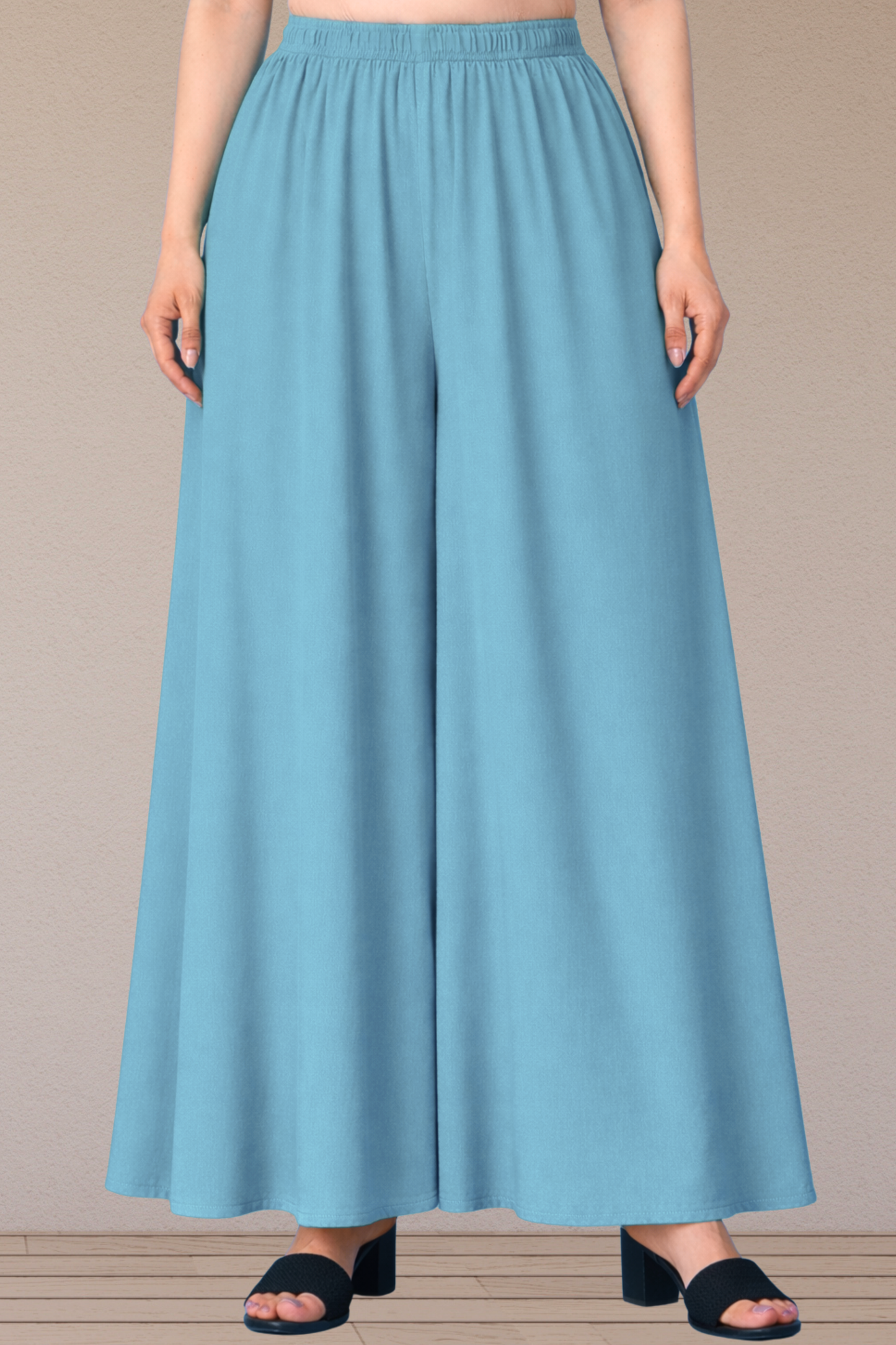 Powder Blue Rayon Skirt Palazzo