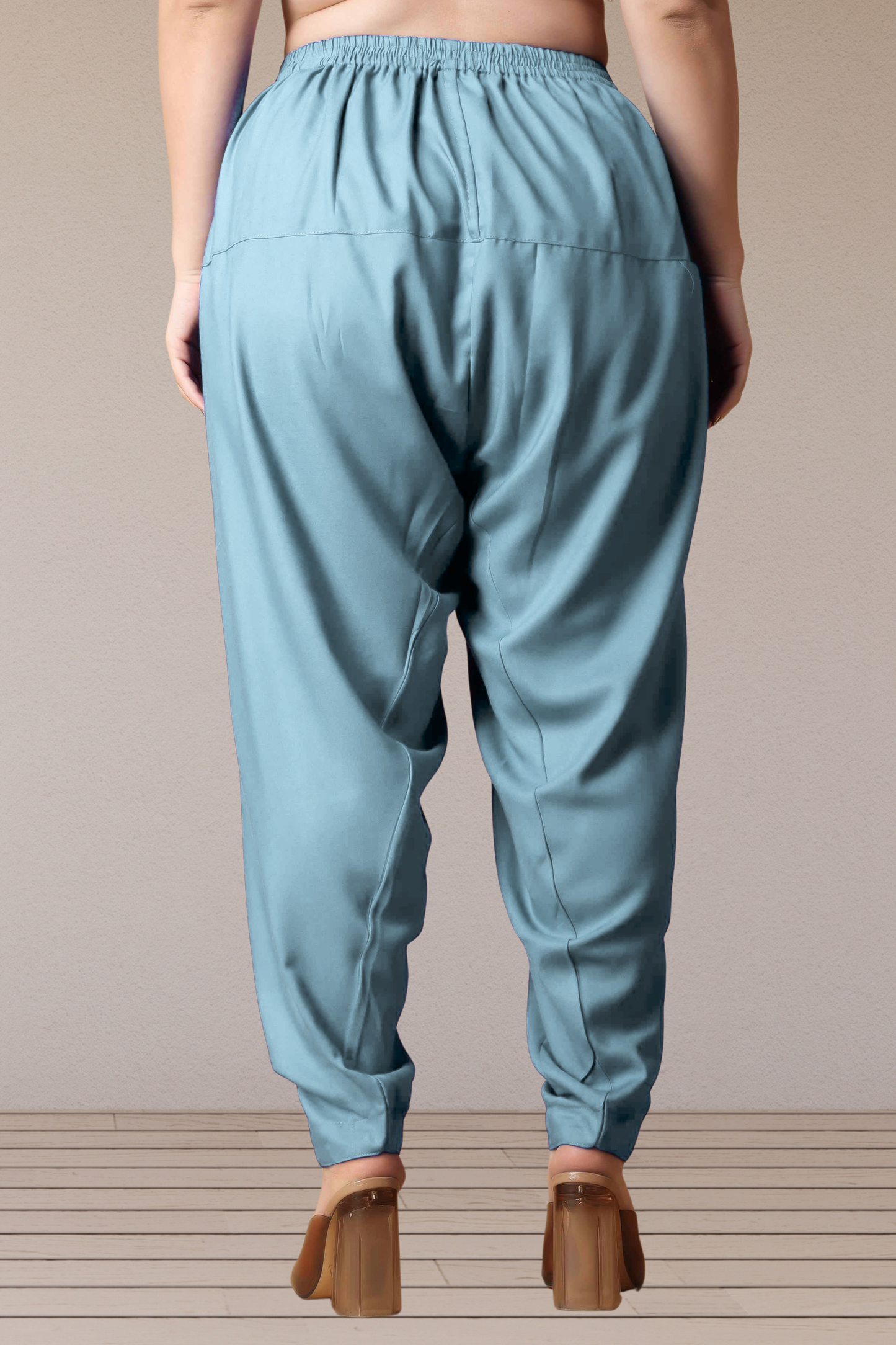 Powder Blue Straight Rayon Salwar Pants