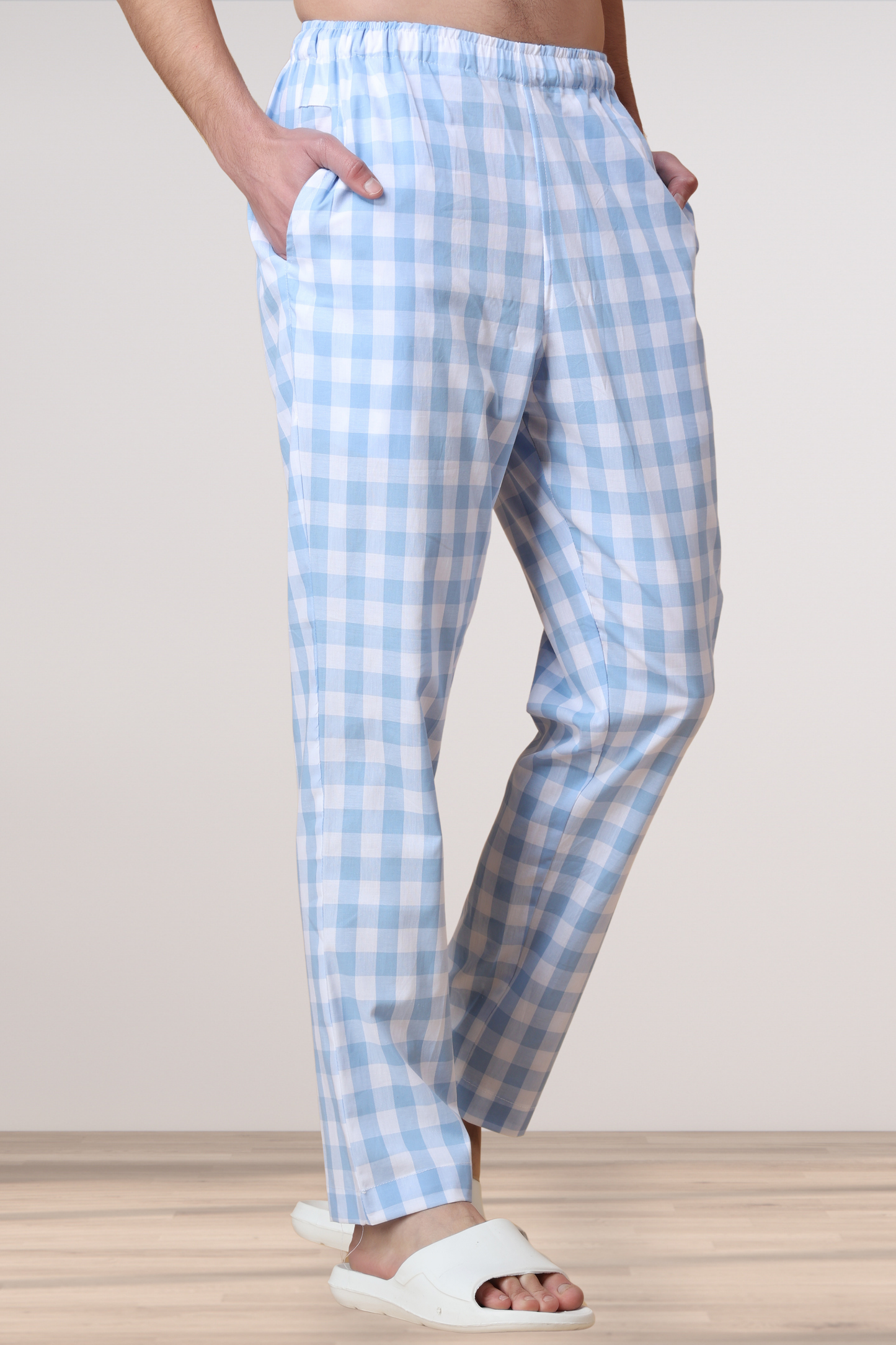 Powder Check Cotton Pant Pajama