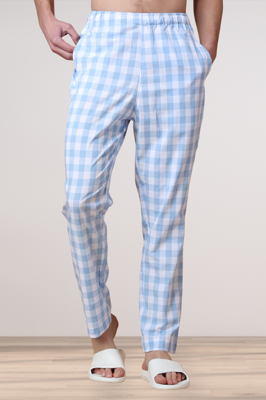Powder Check Cotton Pant Pajama