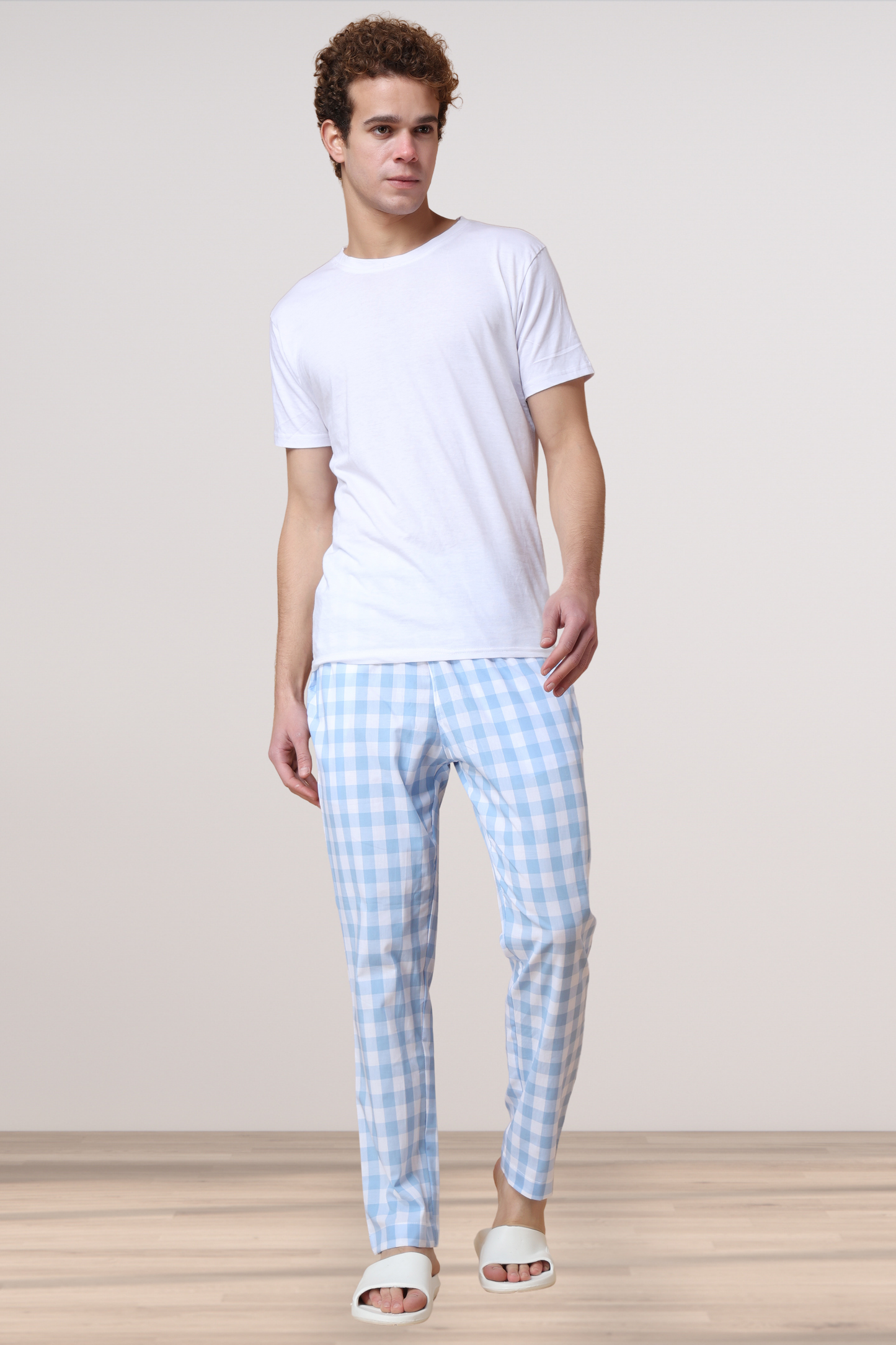 Powder Check Cotton Pant Pajama
