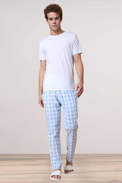 Powder Check Cotton Pant Pajama