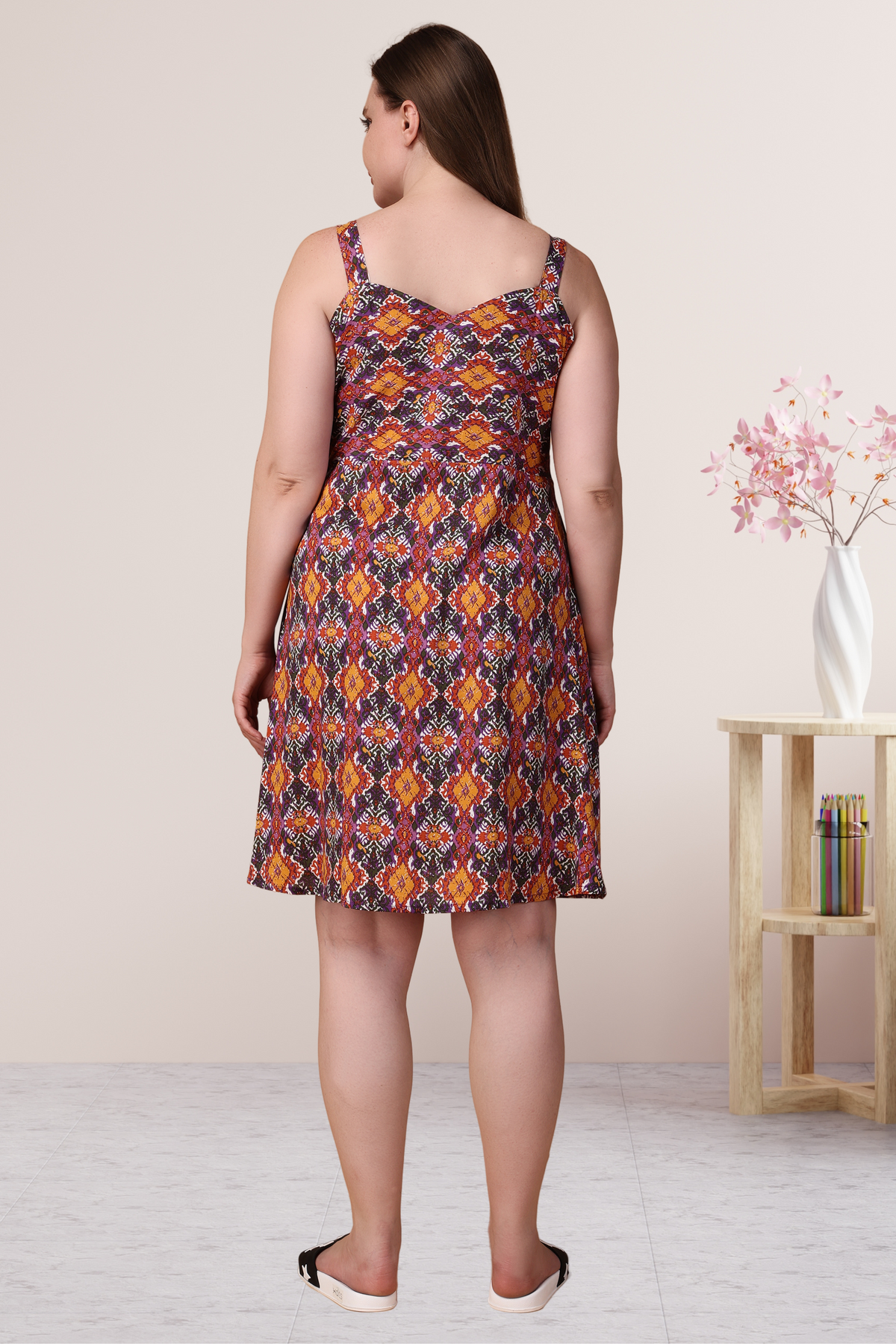 Buy Plus Size ​Autumn Pallete Rayon Short Nighty At Apella | Sizes XS to 10 XL | India | Free Delivery | Customized