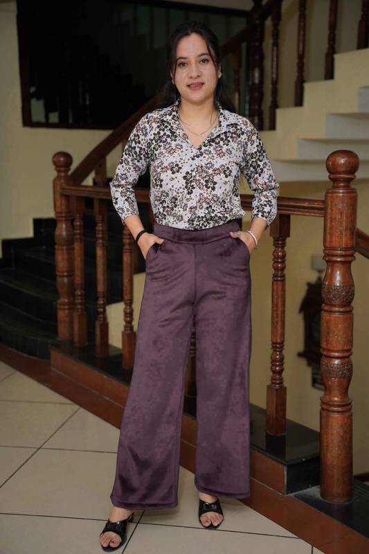 Dark Mauve Velvet Fleece Pants