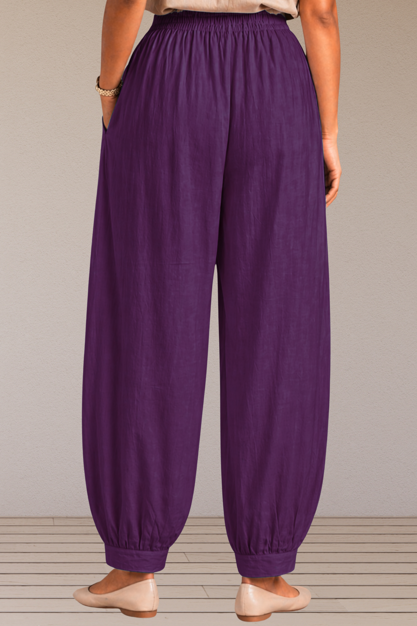 Purple Cotton Afghani Pants