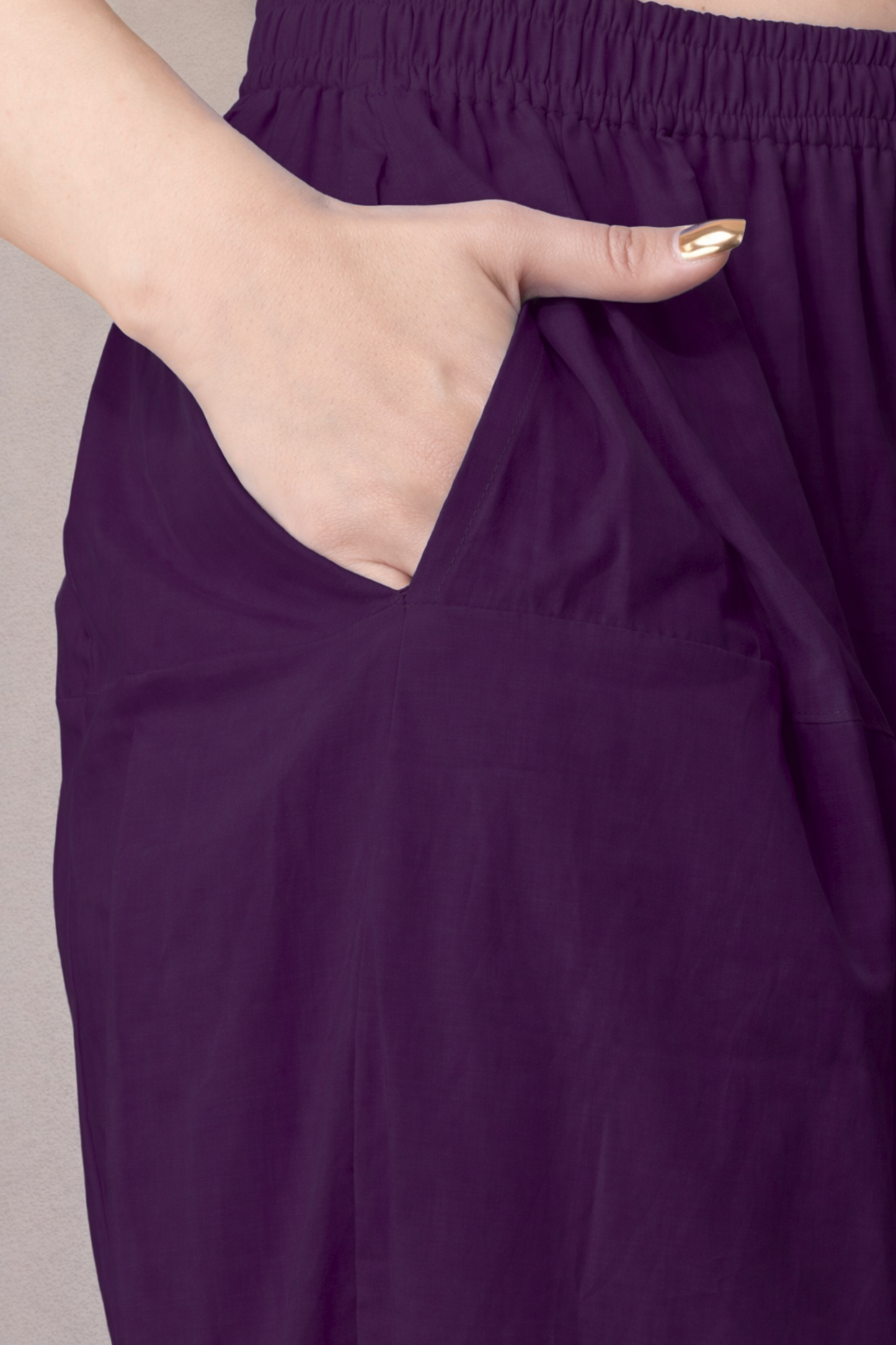 Purple Cotton Afghani Salwar