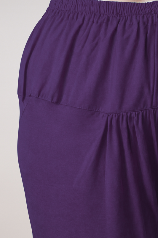 Purple Cotton Churidar Pants