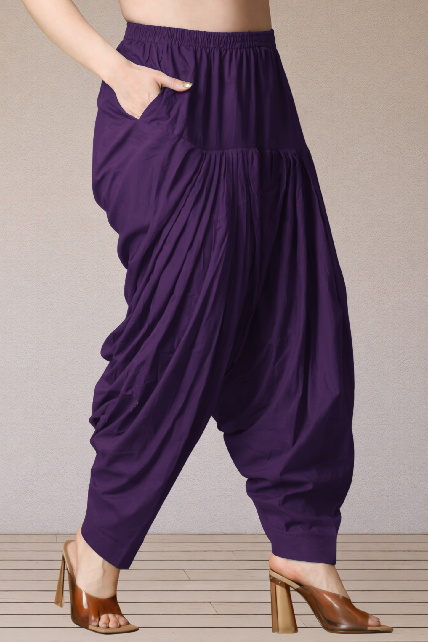 Purple Cotton Patiala Salwar