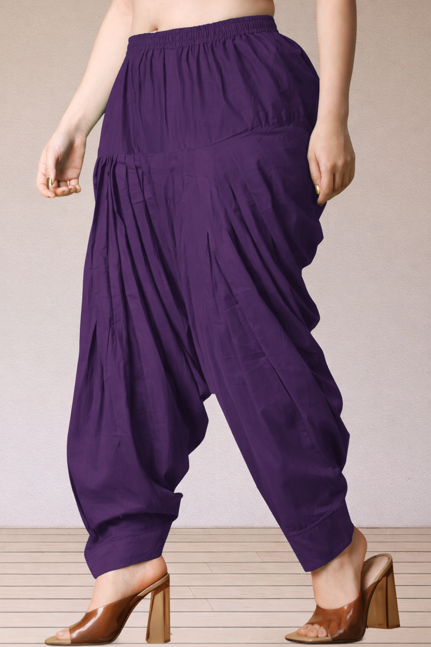 Purple Cotton Patiala Salwar