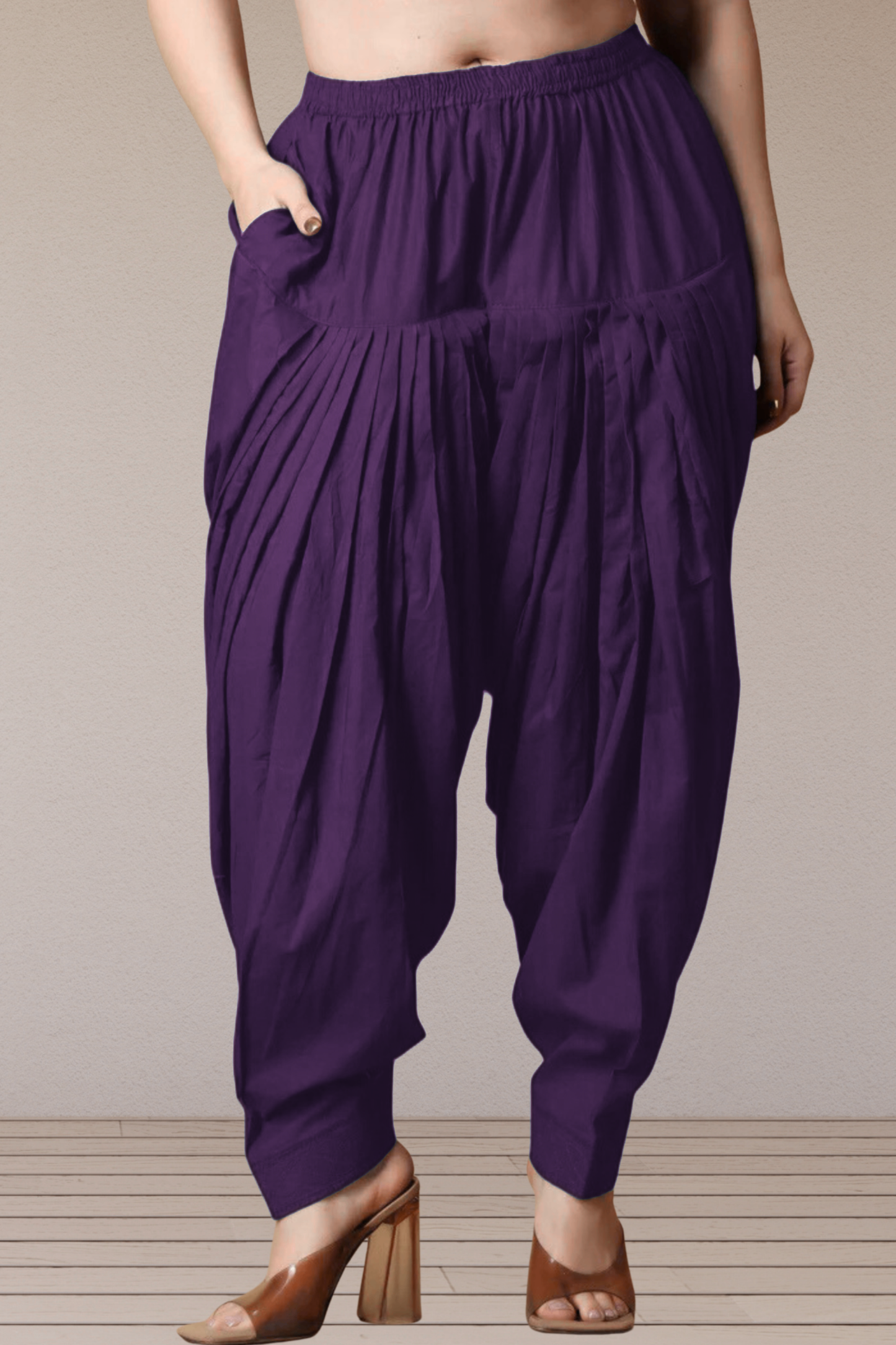 Purple Cotton Patiala Salwar