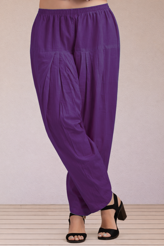 Purple Easy Fit Cotton Salwar