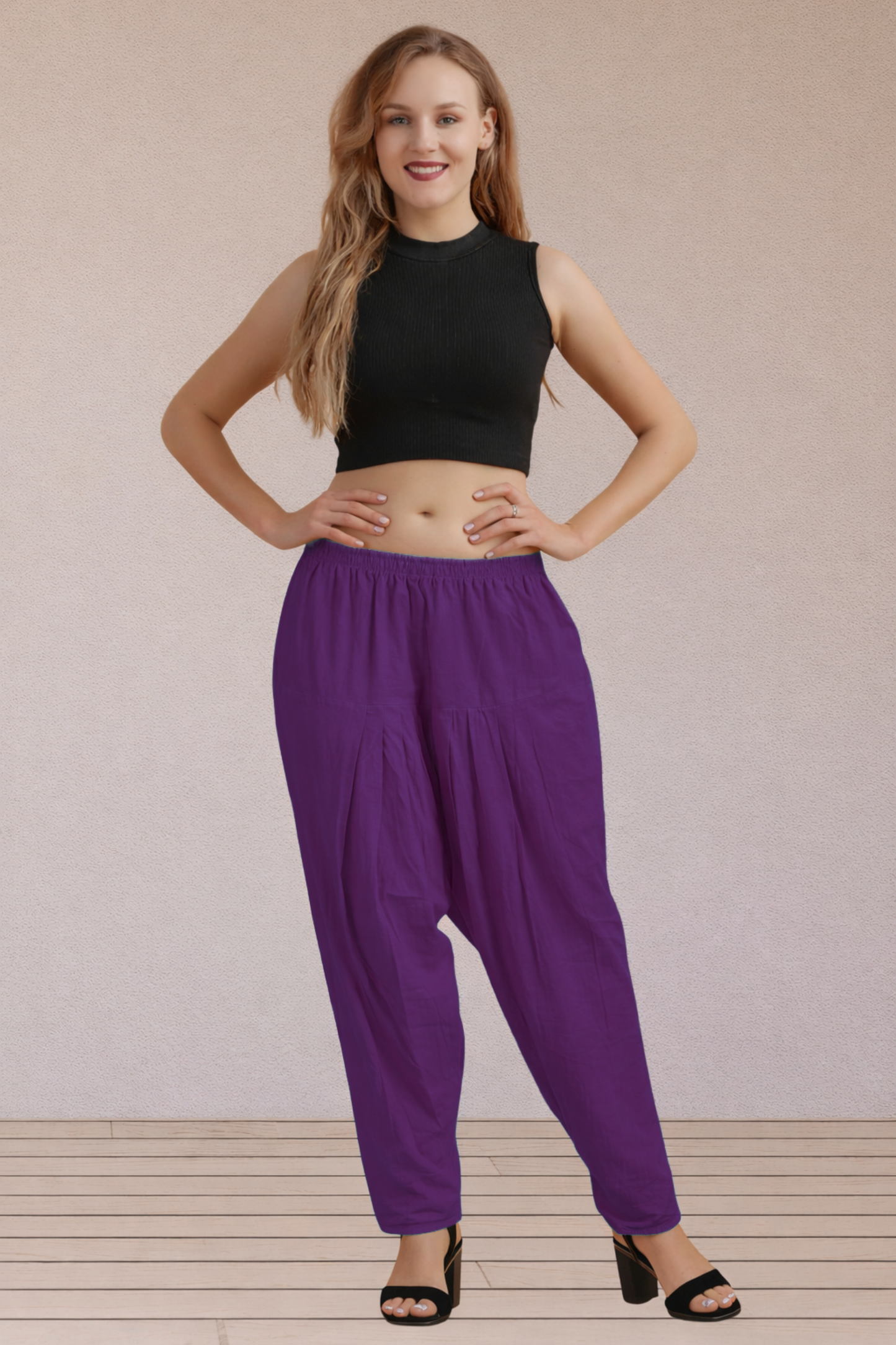 Purple Easy Fit Cotton Salwar