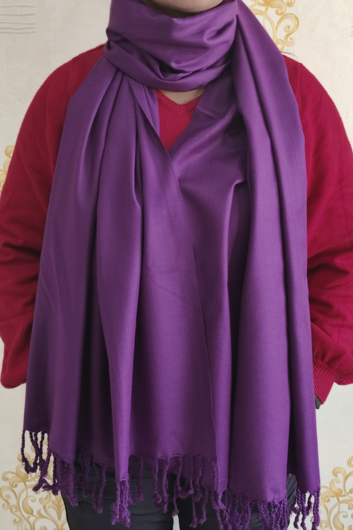 Twilight Violet Woollen Shawl