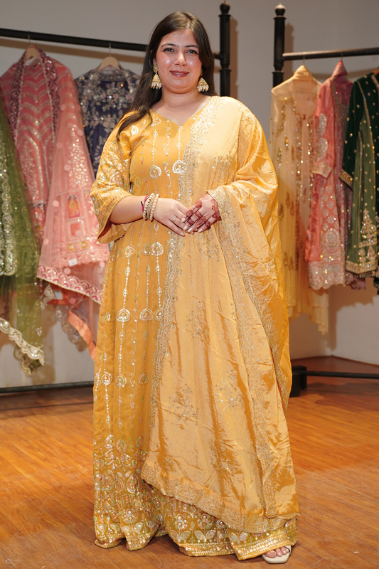Radiant Realm Embroidered Dress With Dupatta