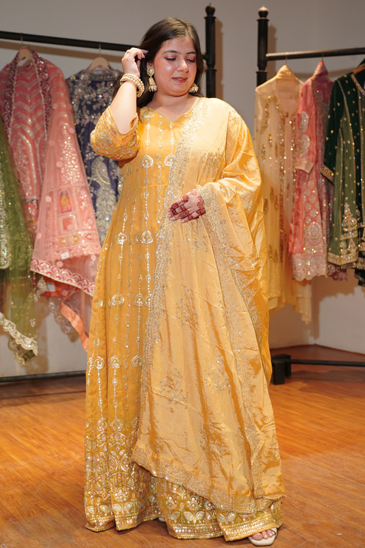 Radiant Realm Embroidered Dress With Dupatta
