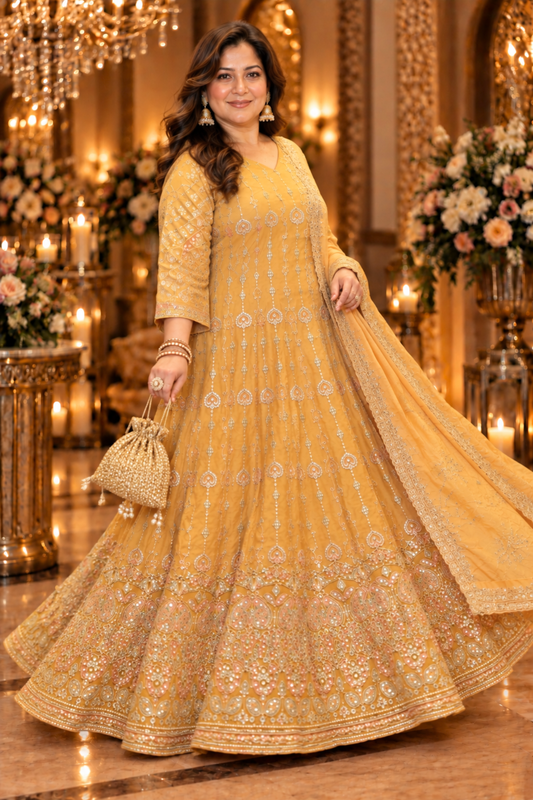 Radiant Realm Embroidered Dress With Dupatta