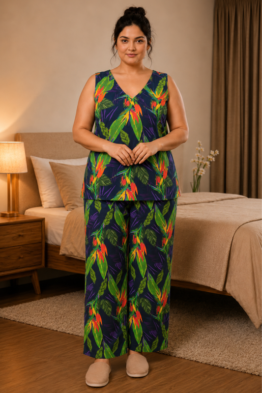 Rainforest Muse Rayon Night Suit