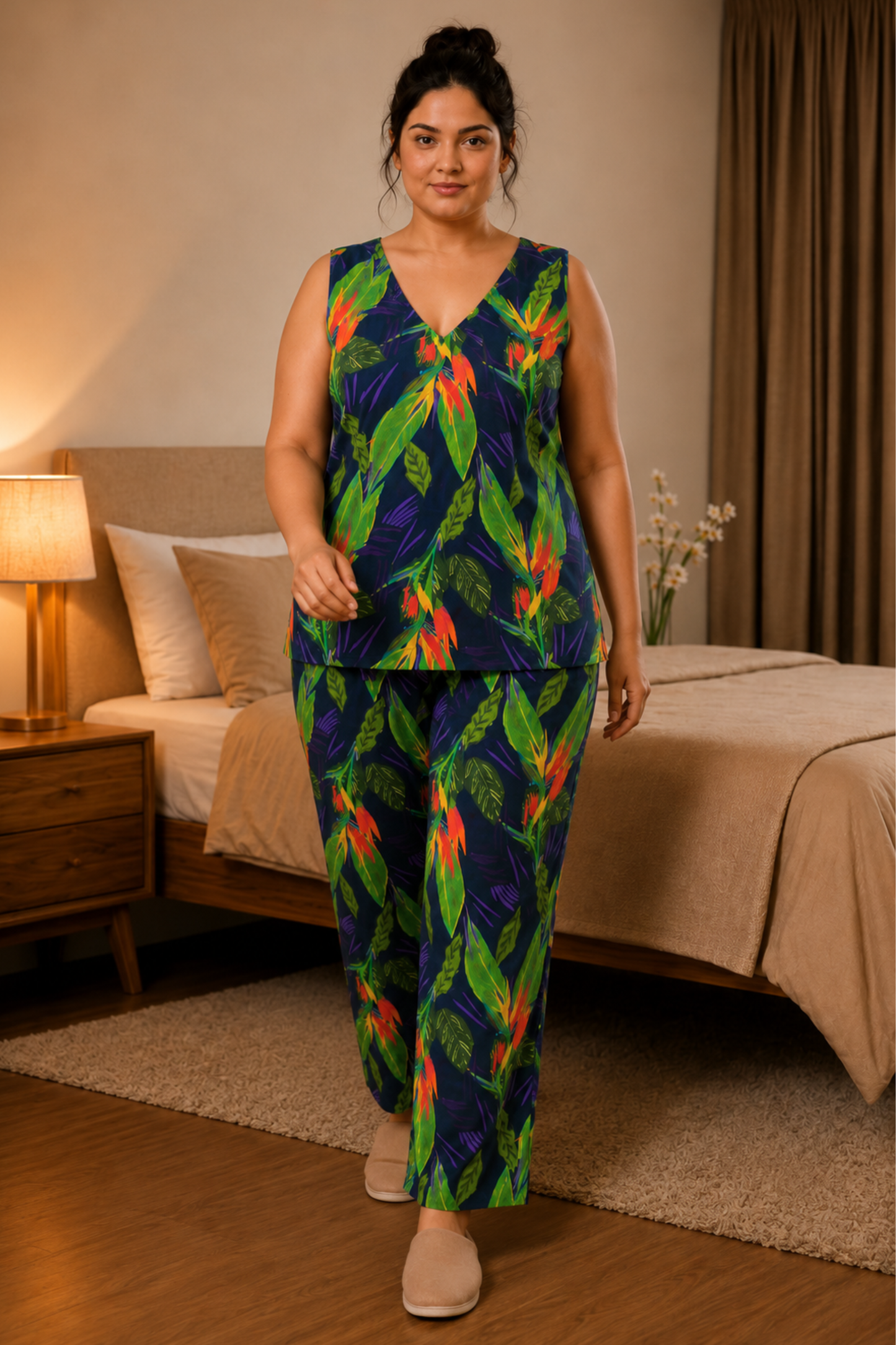 Rainforest Muse Rayon Night Suit