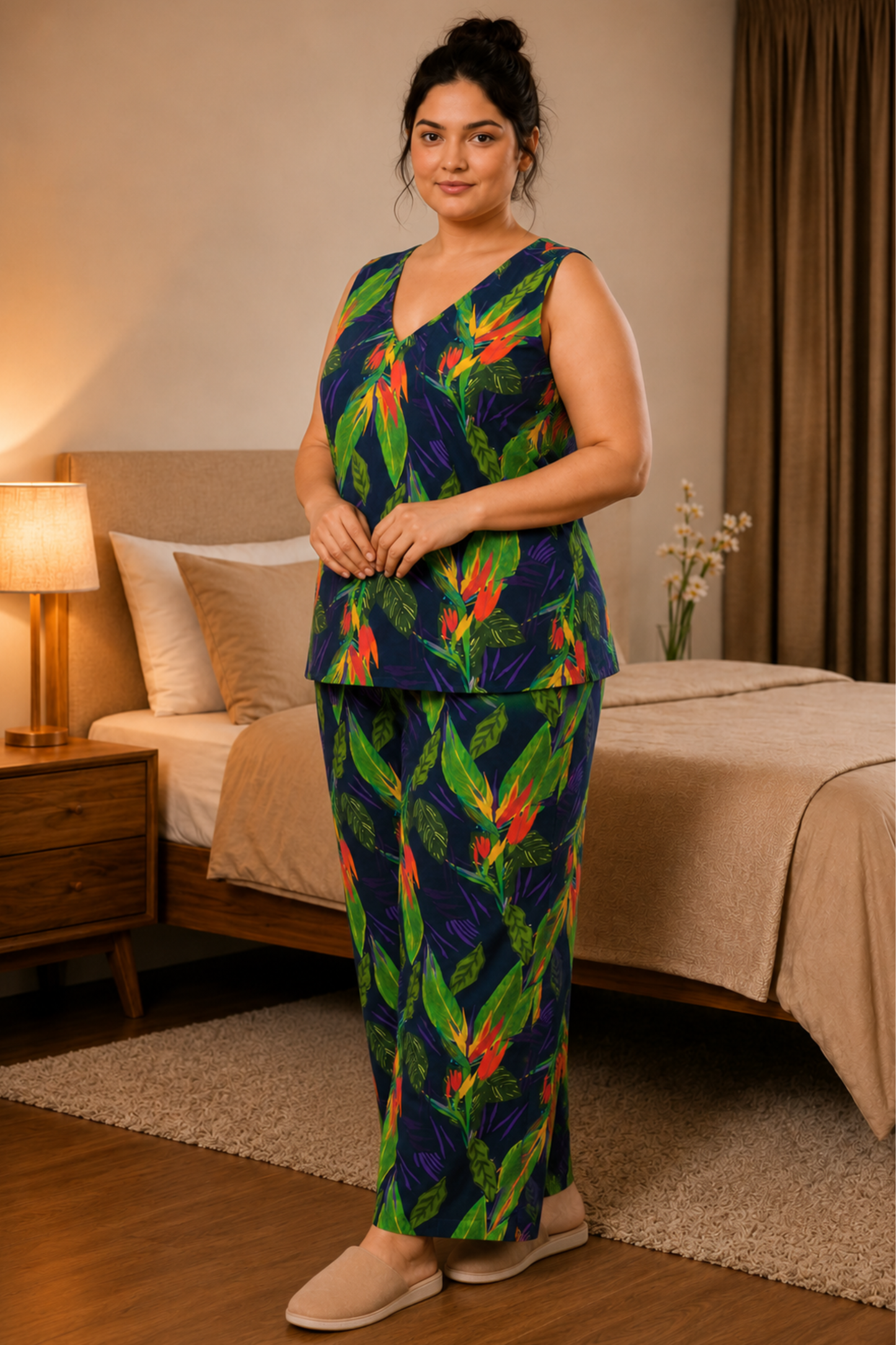 Rainforest Muse Rayon Night Suit