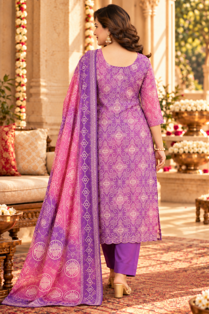 Rangila Mann Bandhej Suit Set