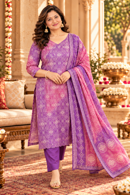 Rangila Mann Bandhej Suit Set
