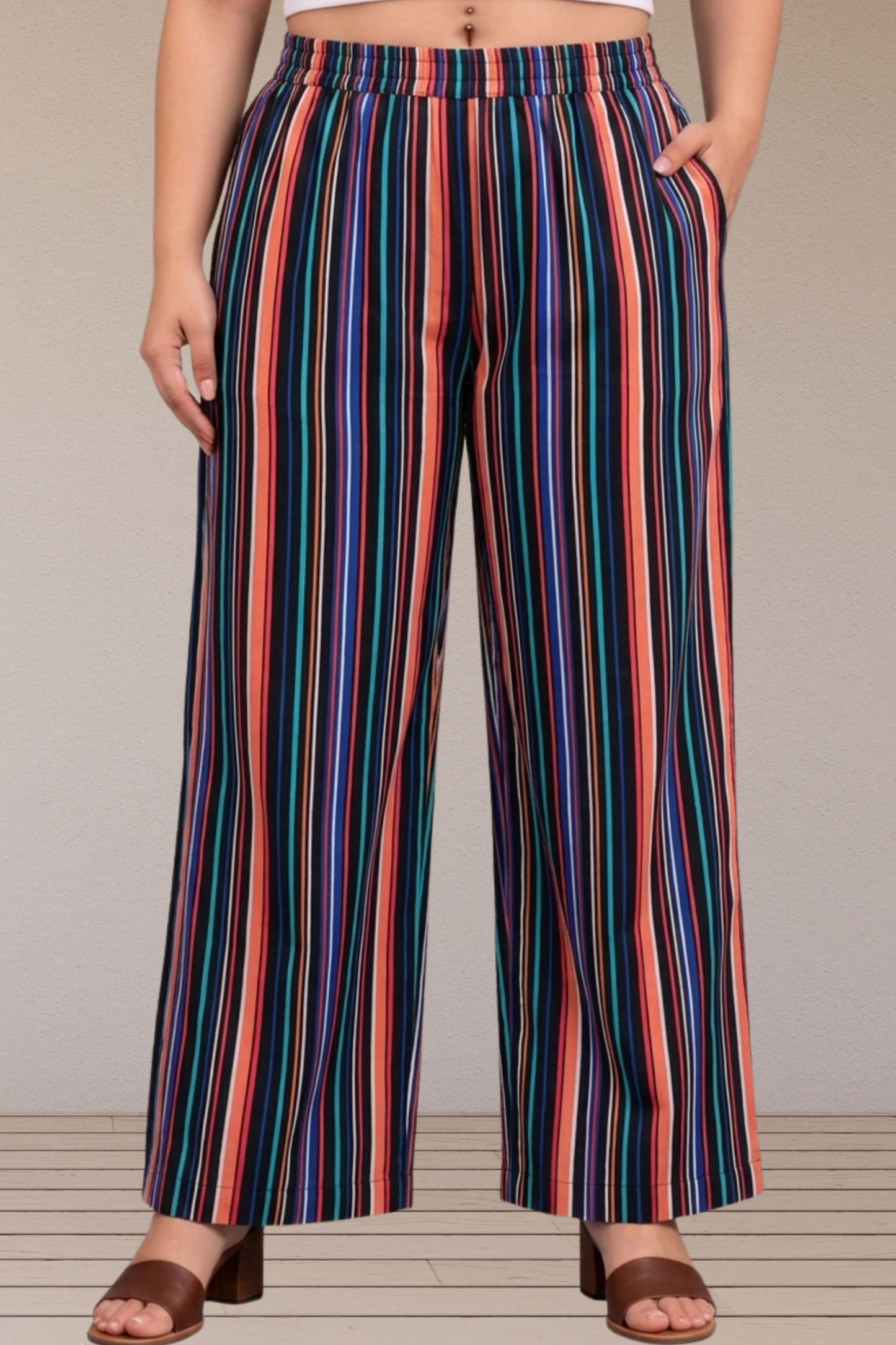 Rangrez Stripe Palazzo Pant