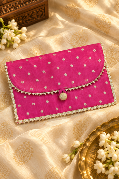 Rani Pink Handcrafted Shagun Envelope