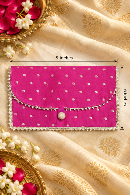 Rani Pink Handcrafted Shagun Envelope