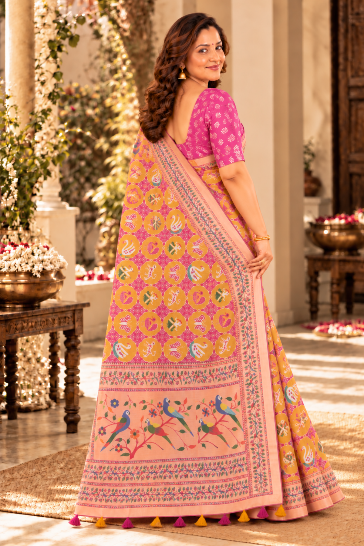 Rasika Printed Saree With 1.5 Mtr Blouse Piece