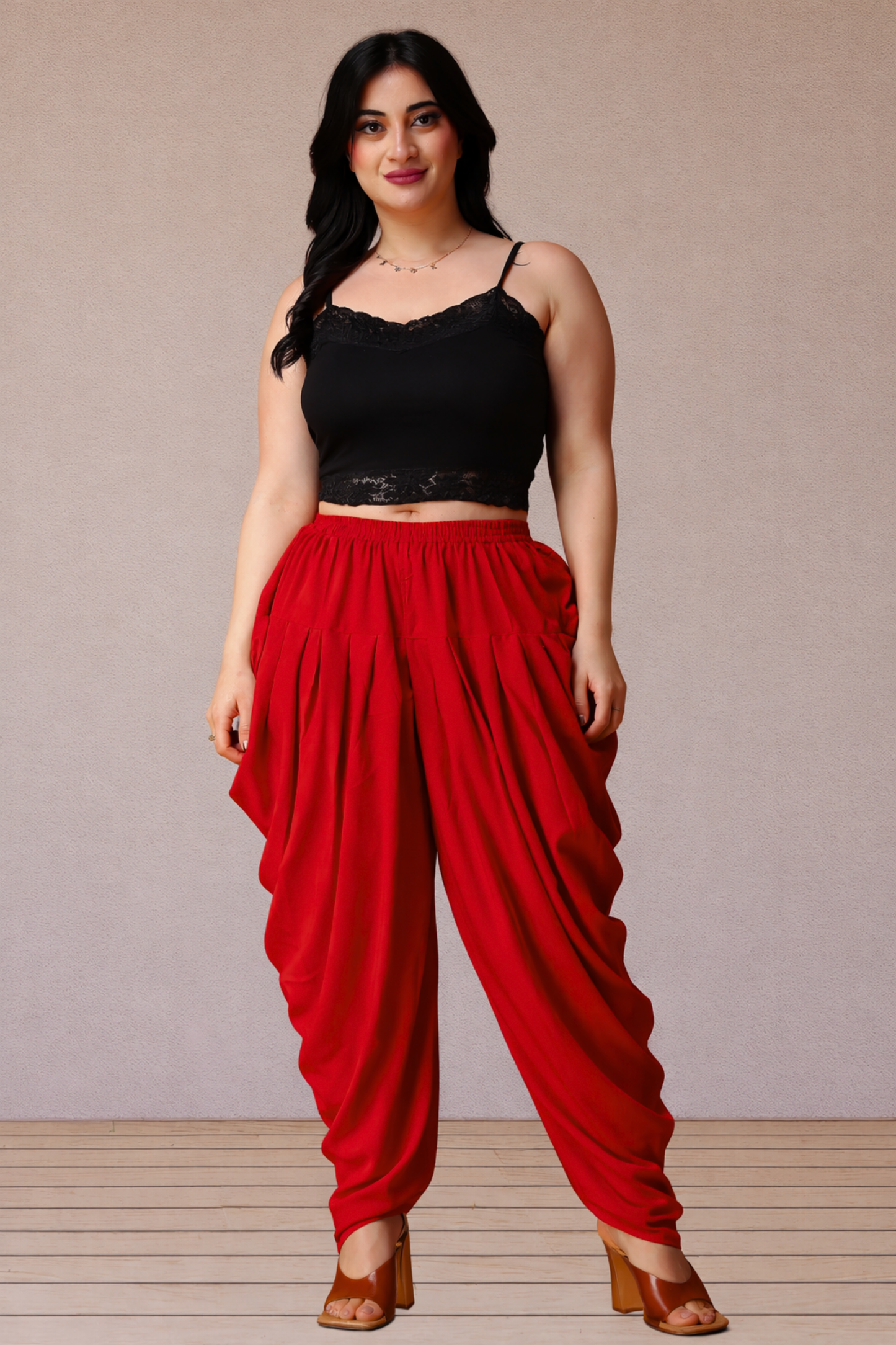 Red Belted Dhoti Salwar