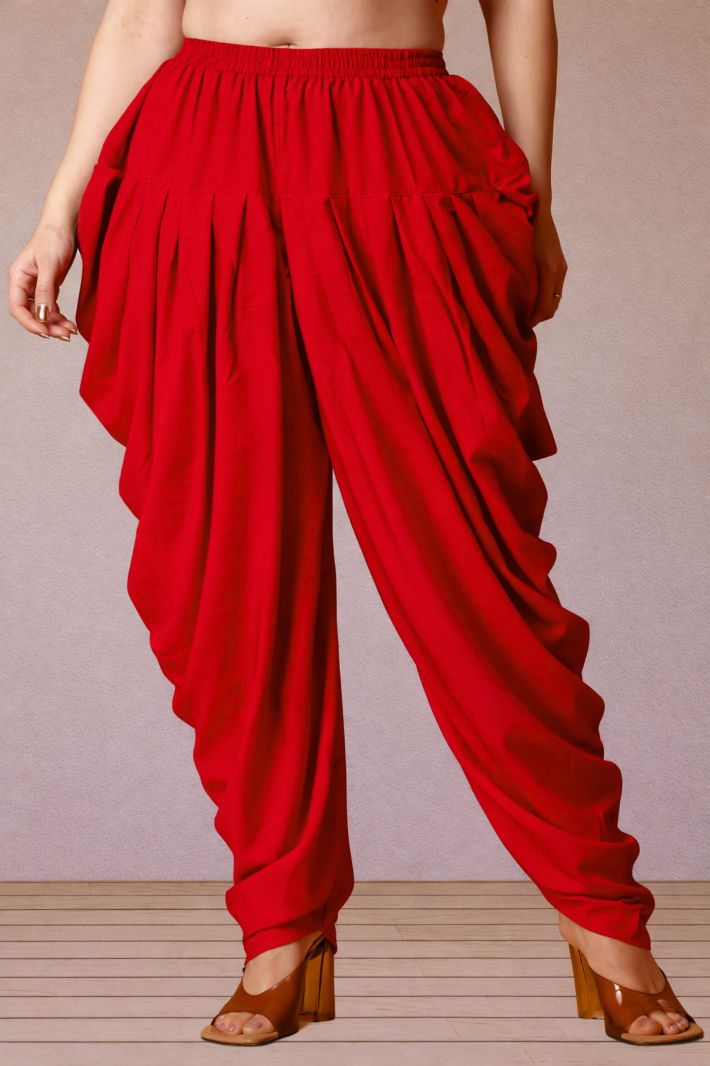 Red Belted Dhoti Salwar
