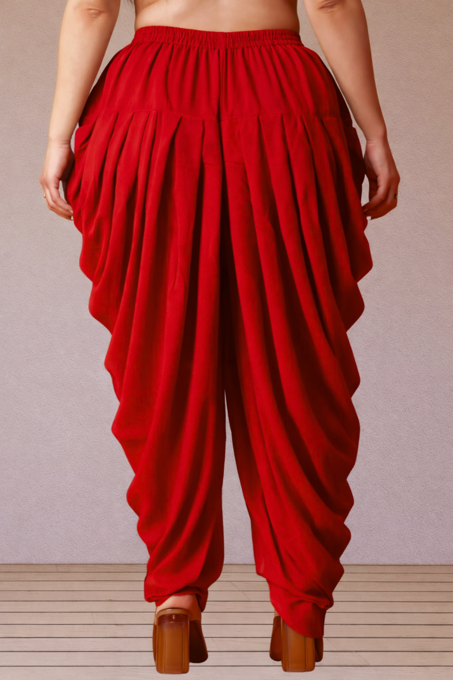 Red Belted Dhoti Salwar