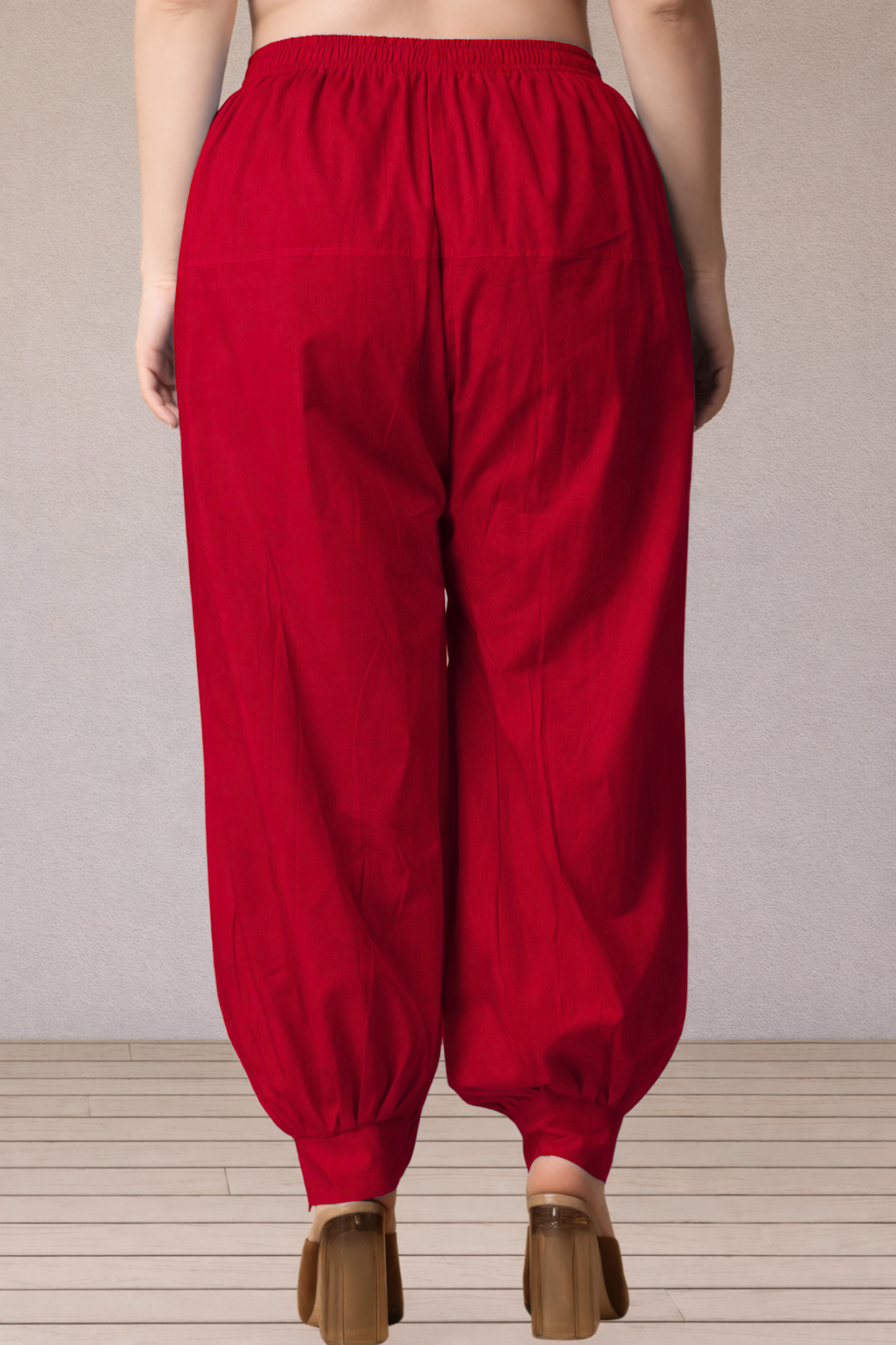 Red Cotton Afghani Salwar