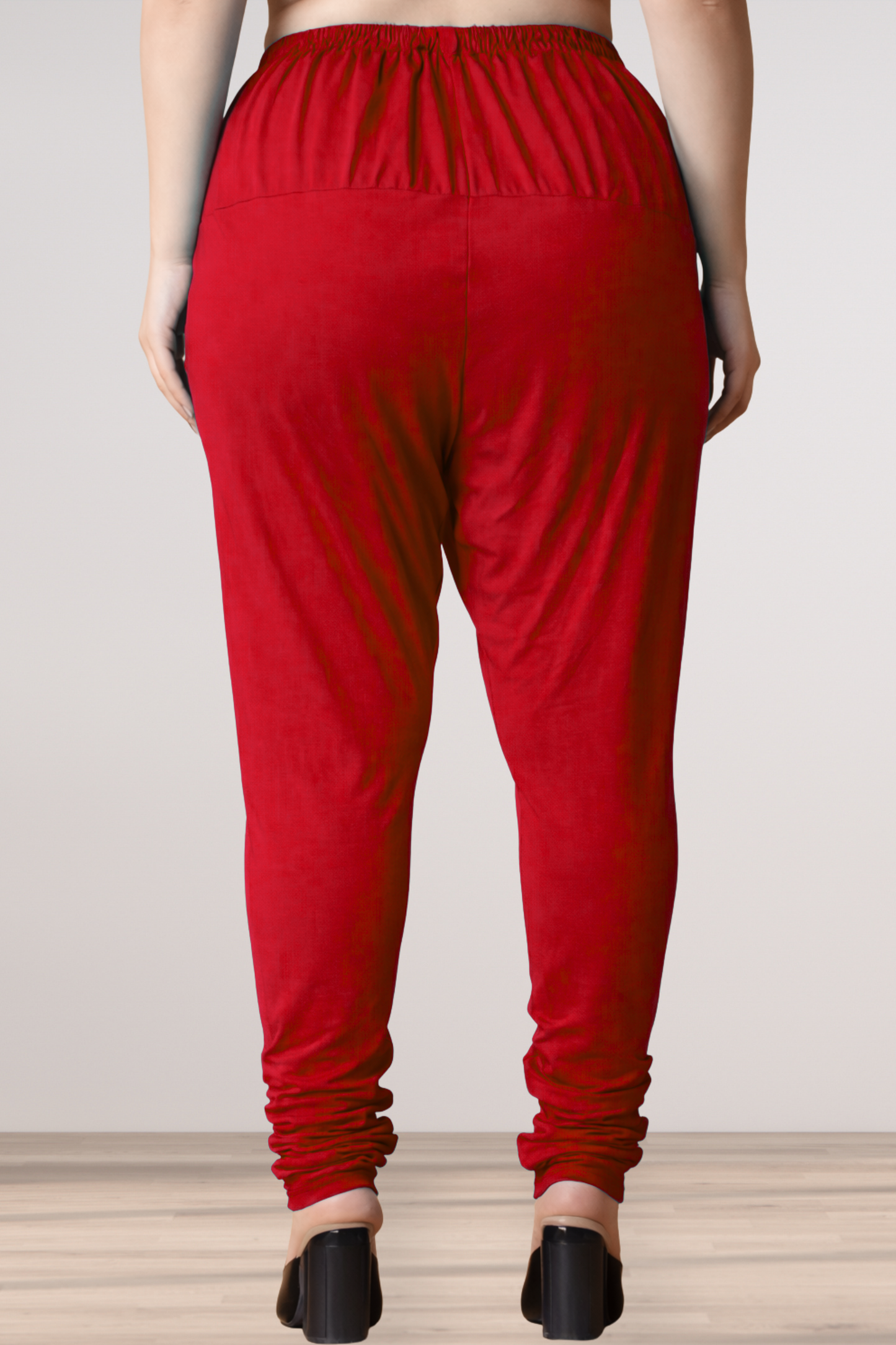 Red Cotton Churidar Pants
