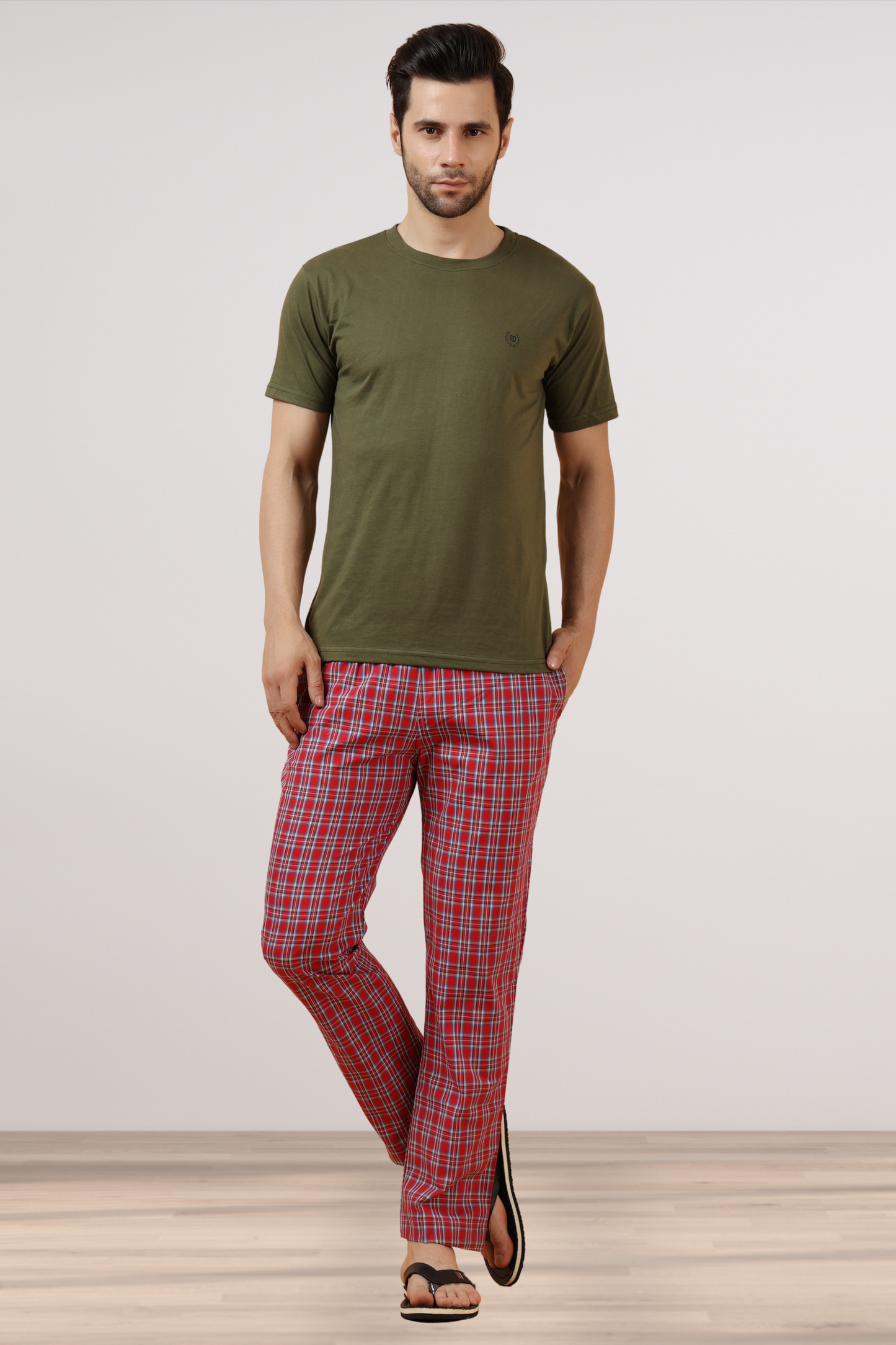Red Currant Poplin Cotton Pajama