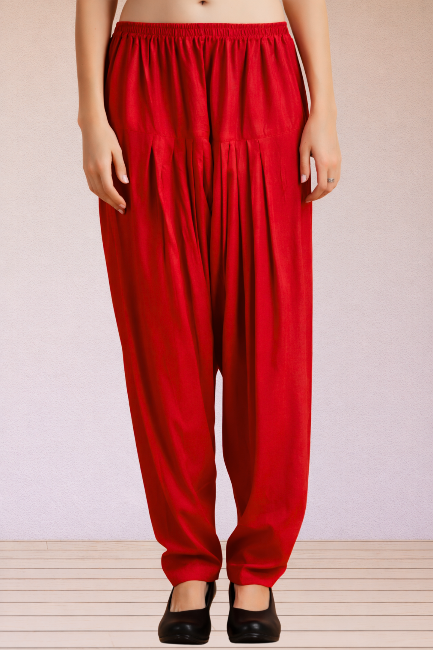 Red Easy Fit Rayon Salwar