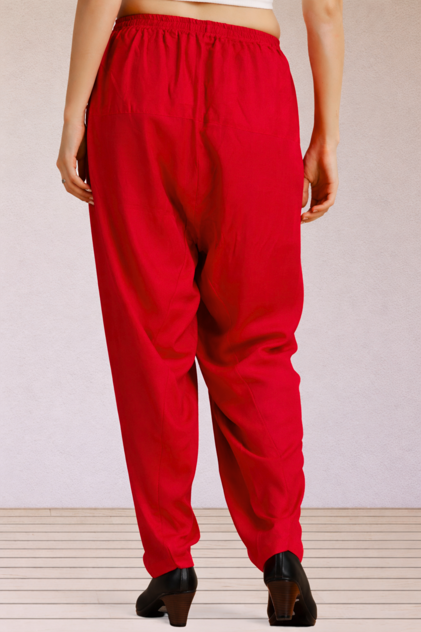 Red Easy Fit Rayon Salwar