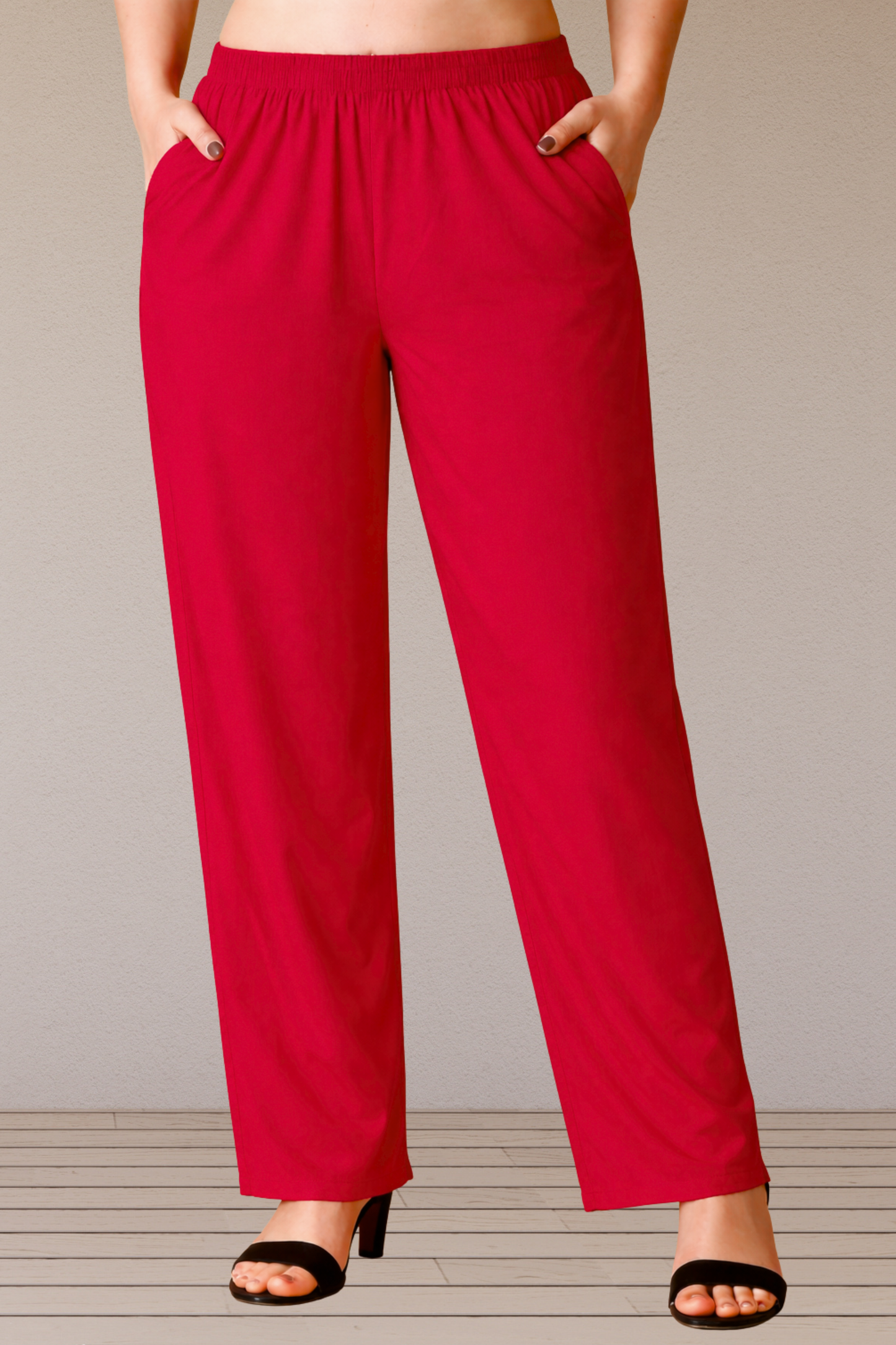 Red Rayon Kurti Pant