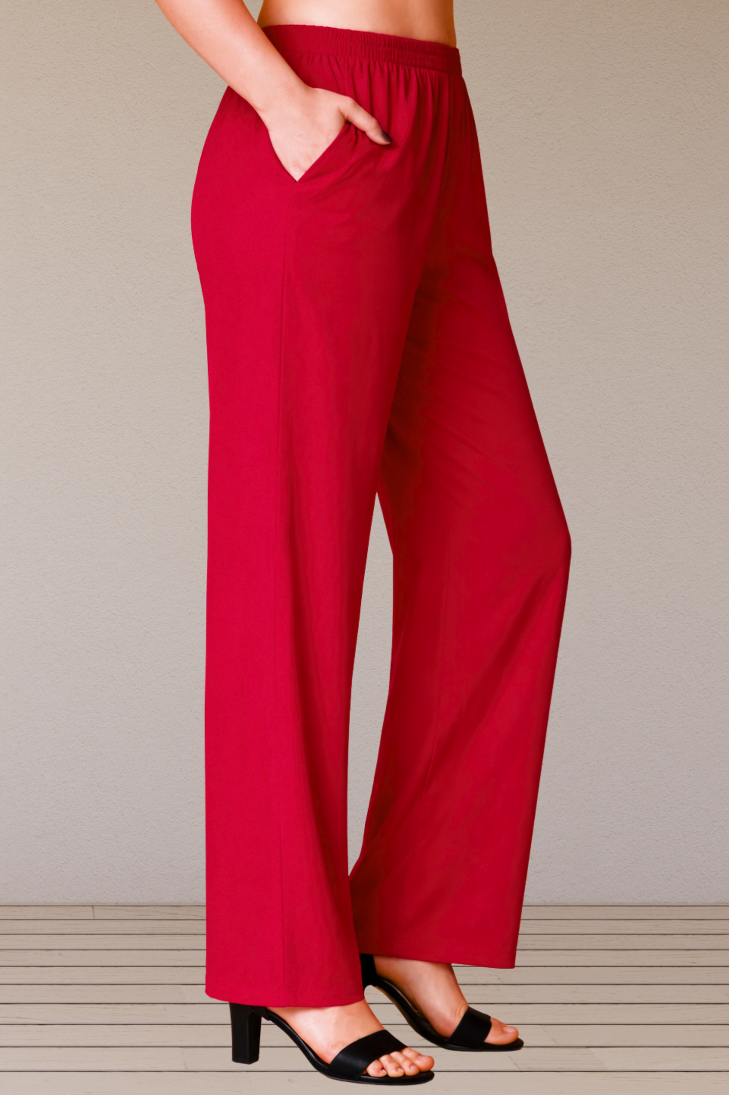 Red Rayon Kurti Pant
