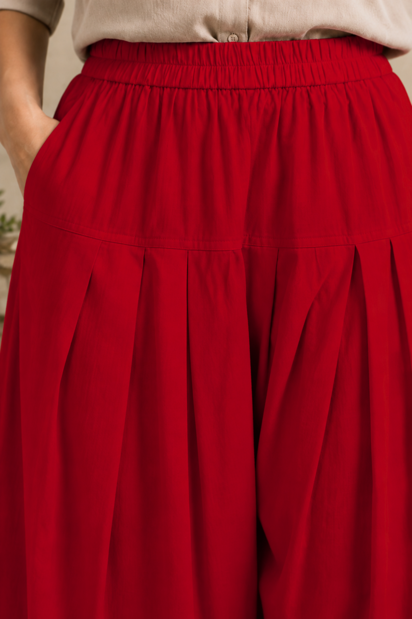 Red Cotton Farshi Salwar